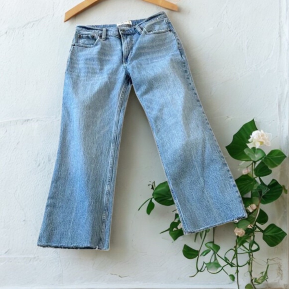 Abercrombie & Fitch Light Blue Flare Jeans/ Baggy and Low Rise